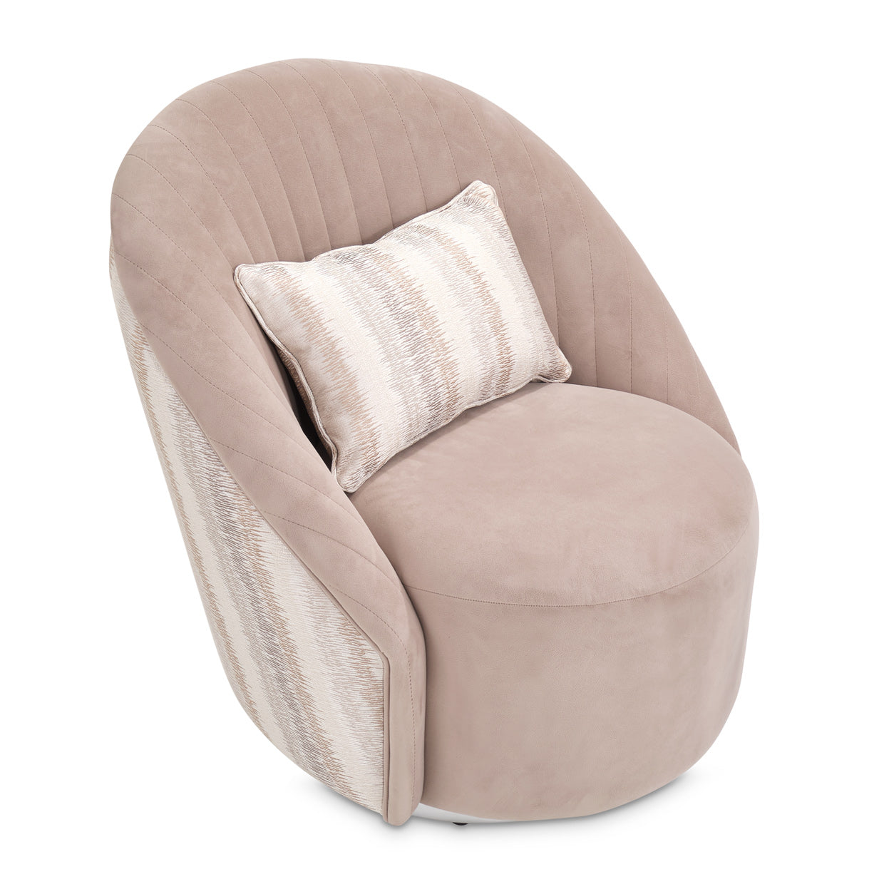 Lucca Swivel Chair Silver