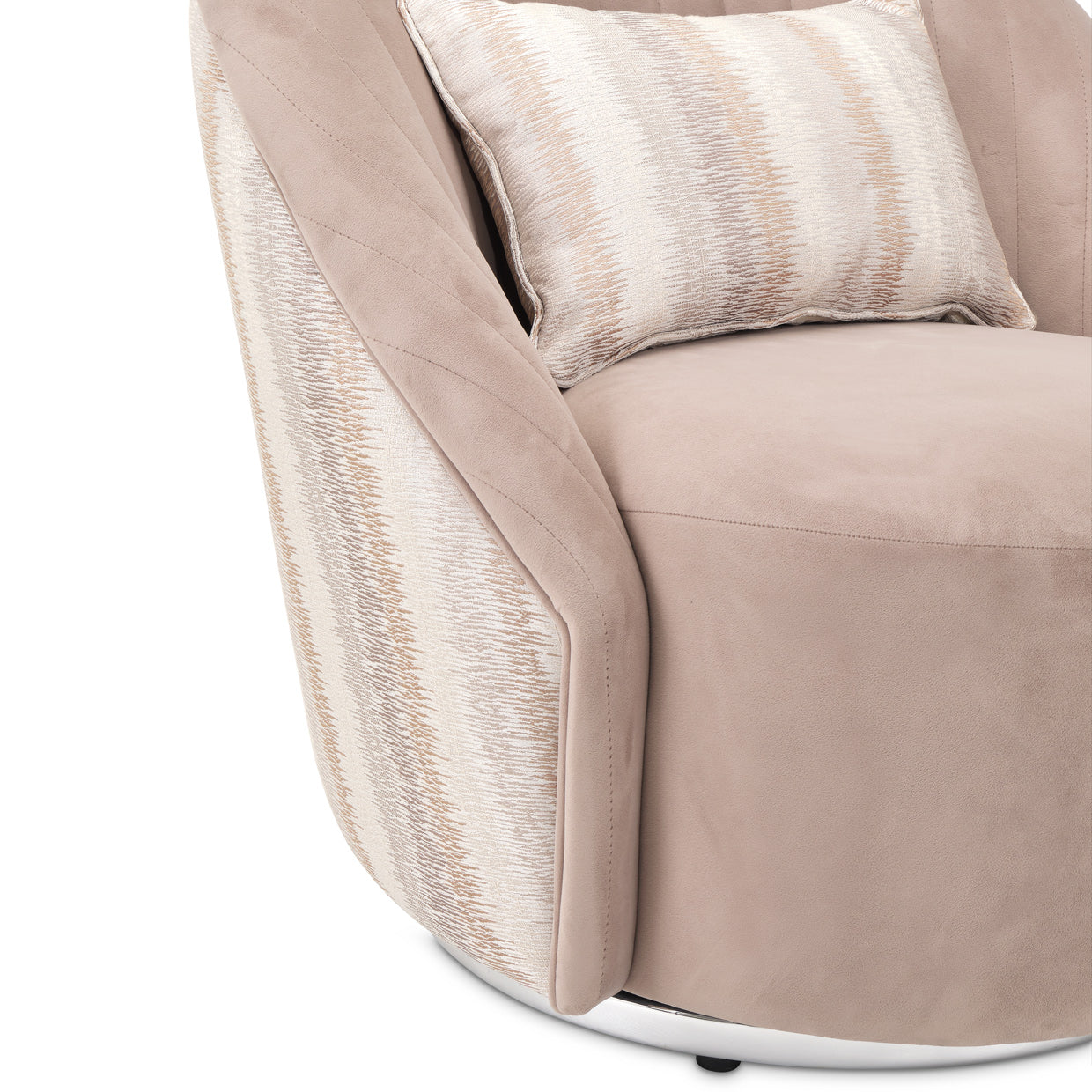 Lucca Swivel Chair Silver