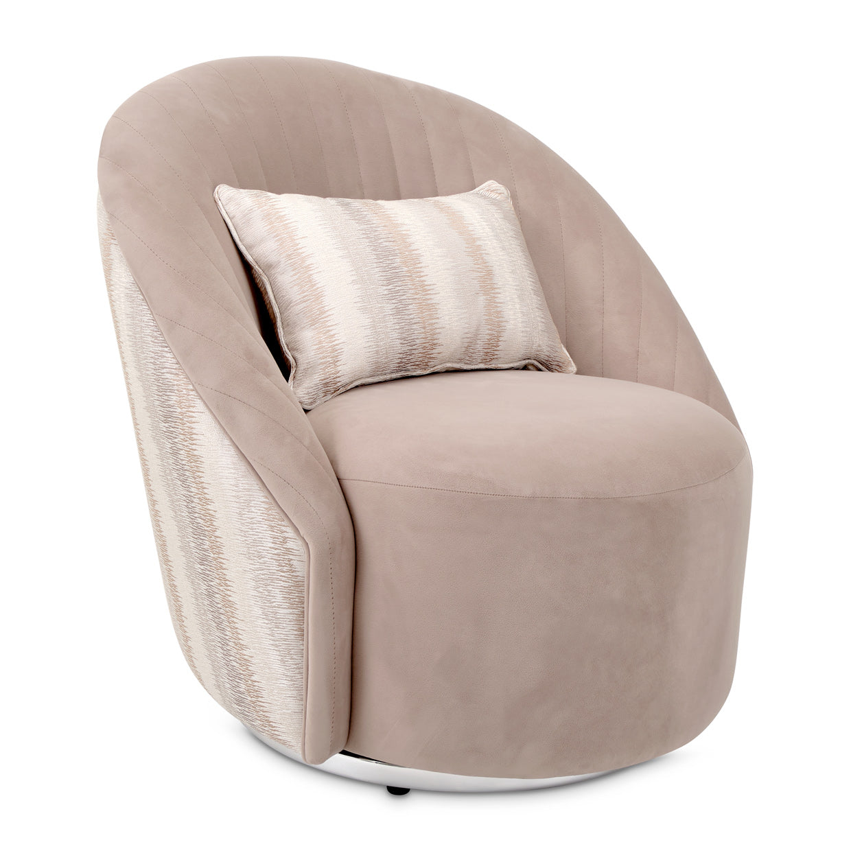 Lucca Swivel Chair Silver