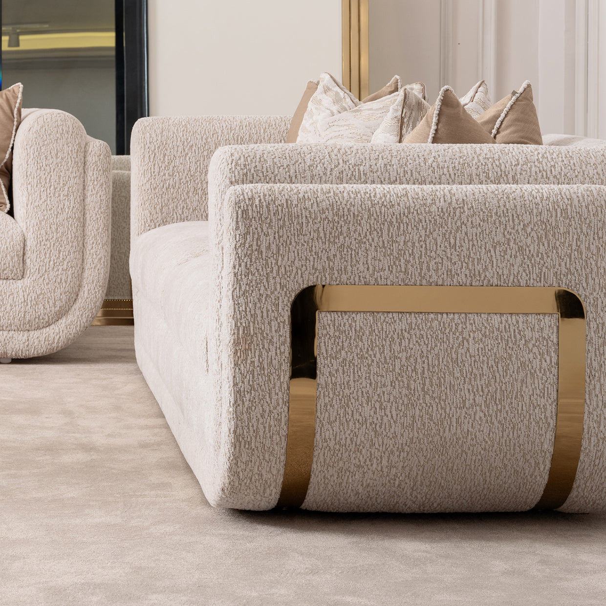 Savannah Breeze Std Sofa Cashmere Bright Gold