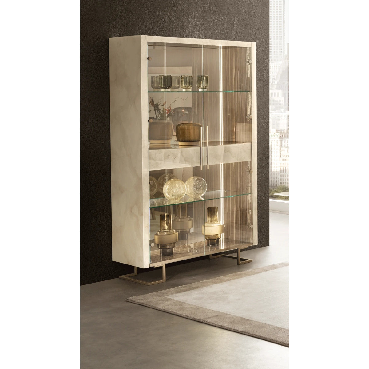 Luce 2 Door Cabinet w/Drawer