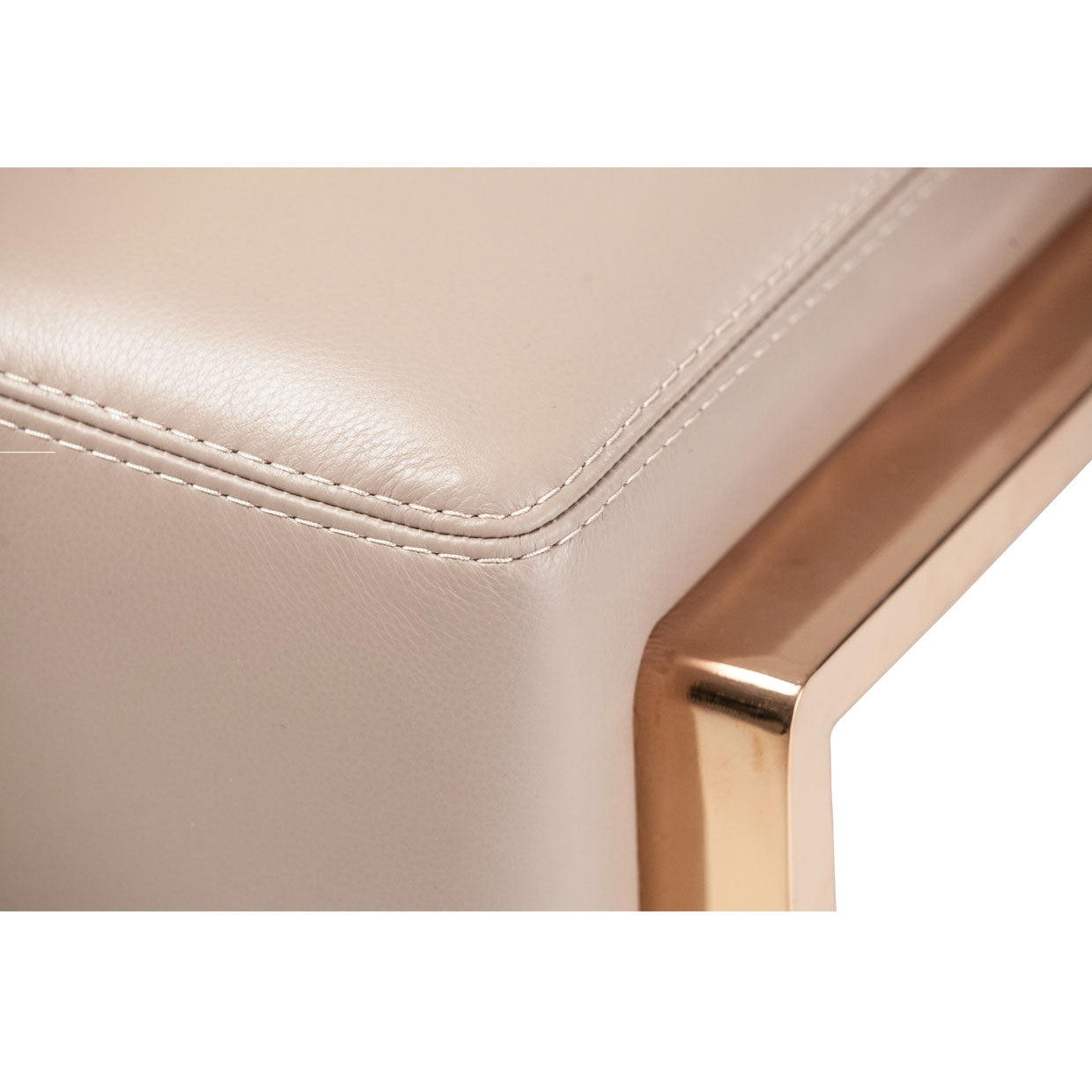 Mia Bella Gianna Leather Sofa - Lt. Coffee