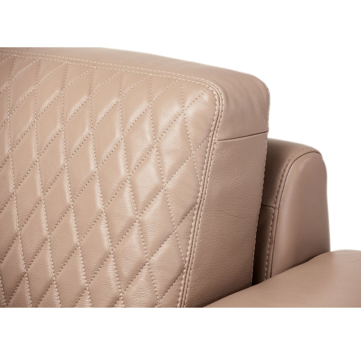 Mia Bella Gianna Leather Sofa - Lt. Coffee