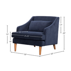 MISSY NAVY CHENILLE Club Chair