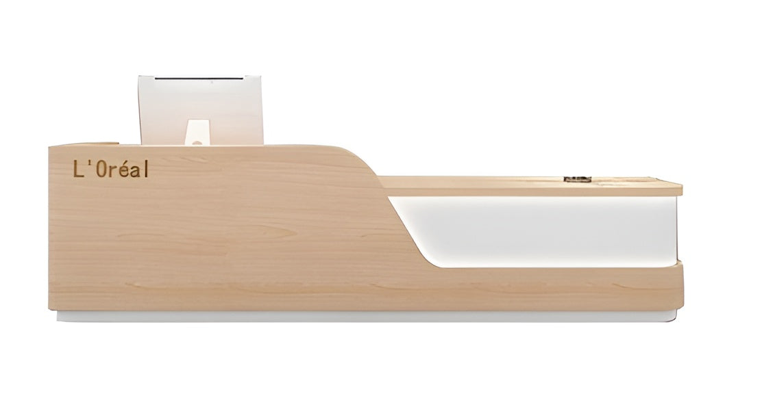 Moretti Wood Textured Reception Desk