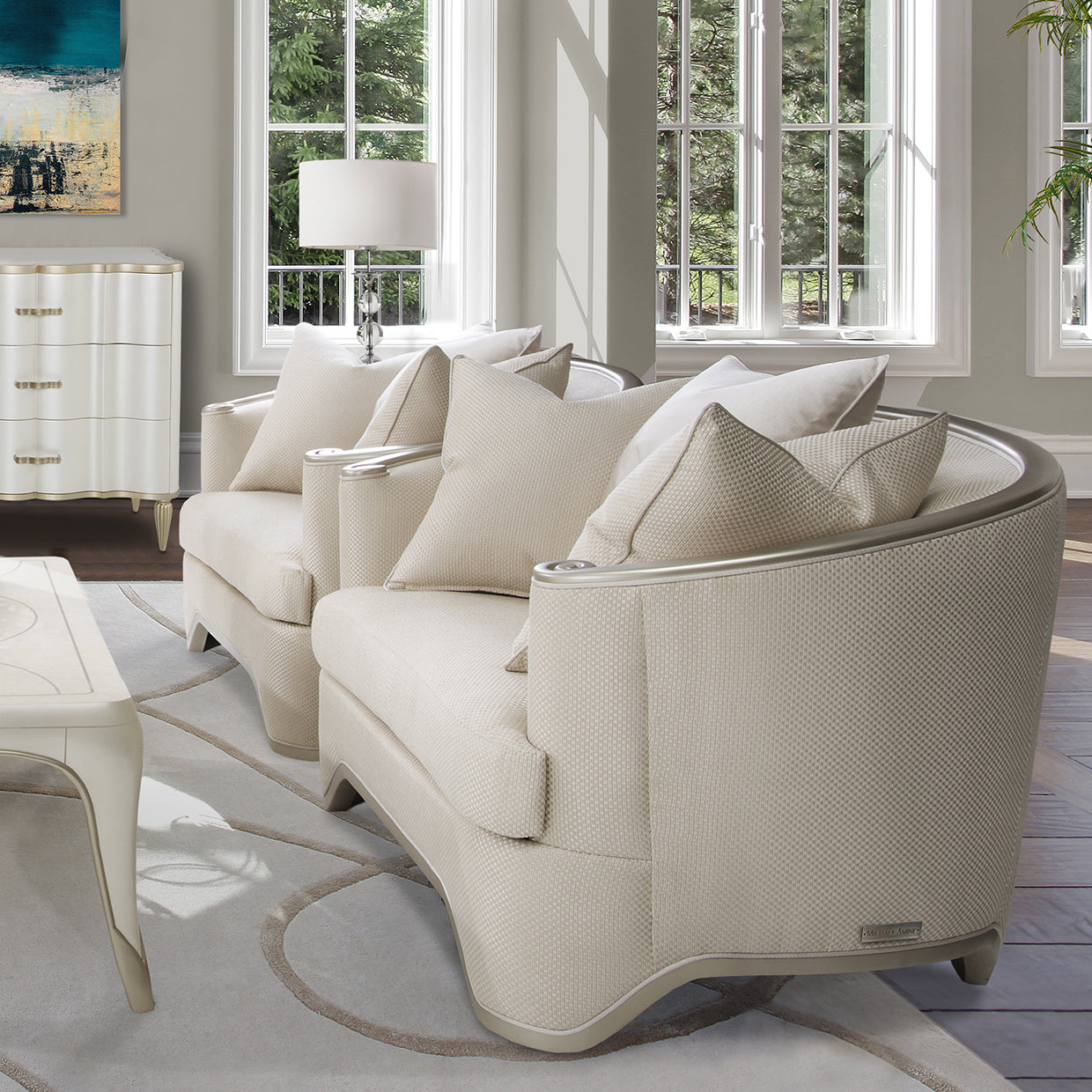 London Place Sofa Light Champagne