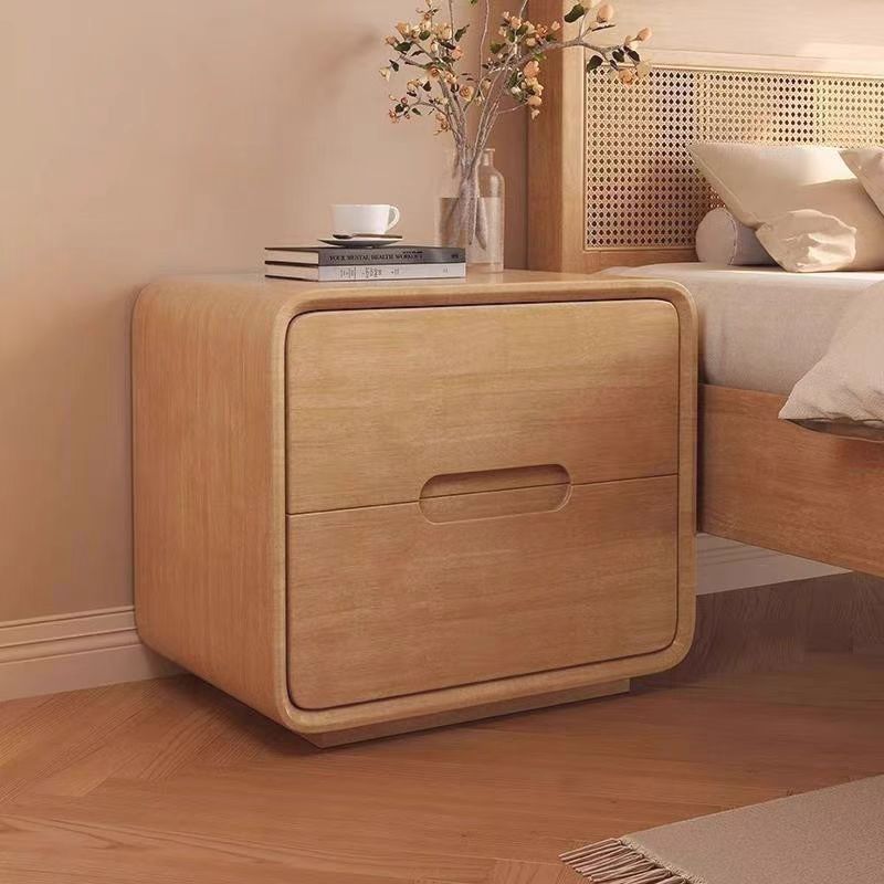 Tovan 2 Drawer Natural Oak Nightstand