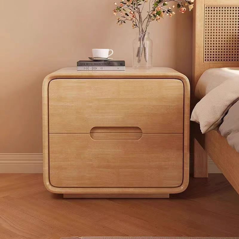 Tovan 2 Drawer Natural Oak Nightstand