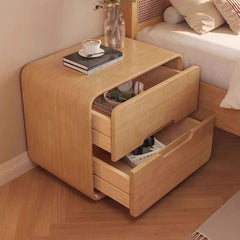 Tovan 2 Drawer Natural Oak Nightstand