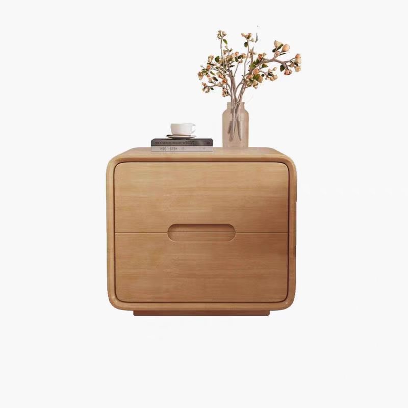 Tovan 2 Drawer Natural Oak Nightstand