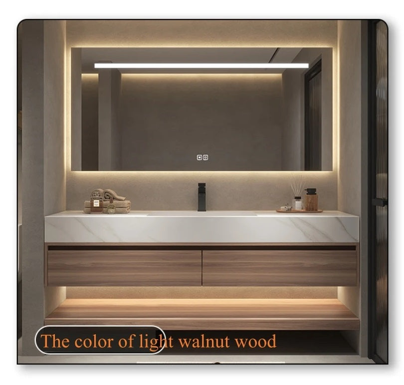 ROYALWOOD Wall Mount Bathroom Vanity & LED Mirror Set