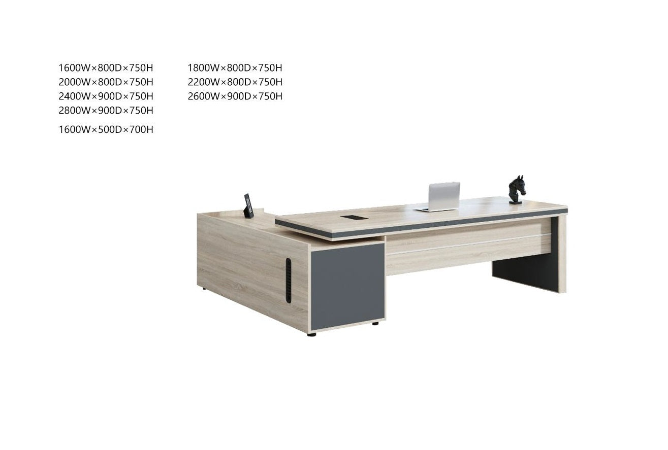 CLARA Natural Oak Modern Executive Office Desk
