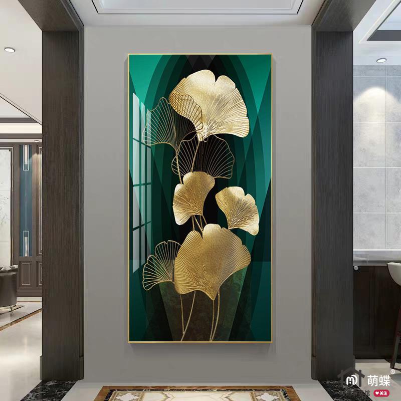 Luxurious Golden Ginkgo Leaf Wall Art