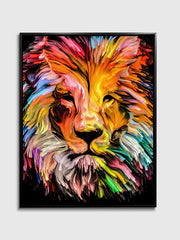 Canvas Printed-Head Lion Multicolor-Wall decor