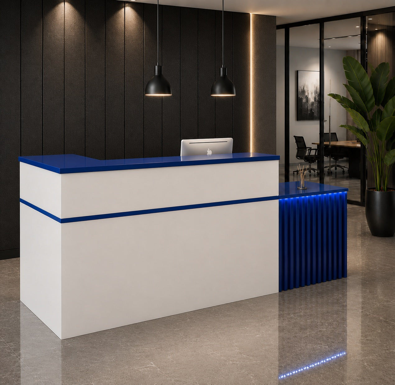 Stylish Customizable L shape Reception Desk