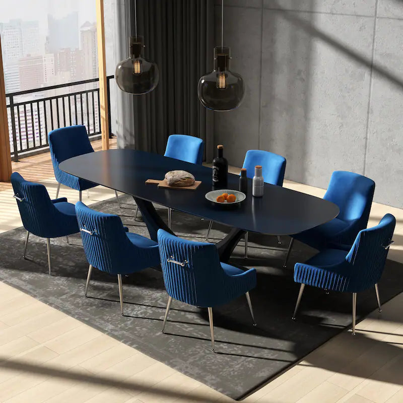 CHATEAU Black Velvet Dining Chair