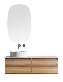 Mod Vani Wood Wall Mount Bathroom Vanity Set