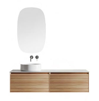 Mod Vani Wood Wall Mount Bathroom Vanity Set