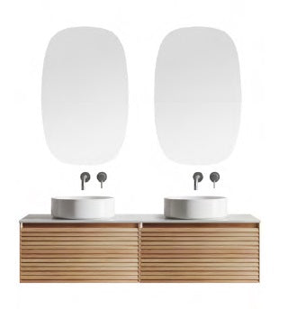 Mod Vani Wood Wall Mount Bathroom Vanity Set