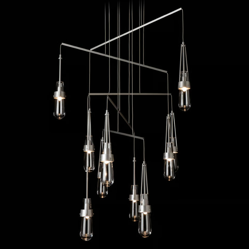 Link 10-Light Clear Glass Mobile Pendant Chandelier