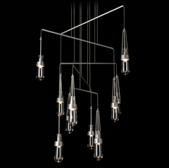 Link 10-Light Clear Glass Mobile Pendant Chandelier