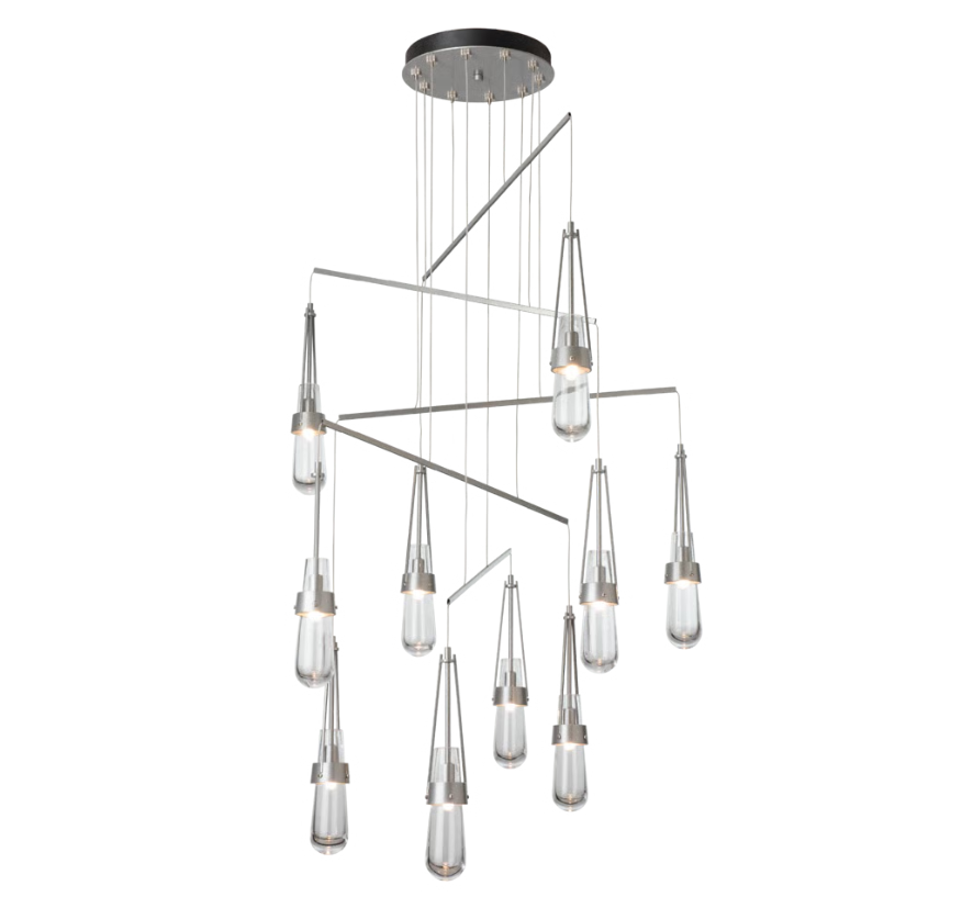 Link 10-Light Clear Glass Mobile Pendant Chandelier