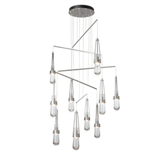Link 10-Light Clear Glass Mobile Pendant Chandelier