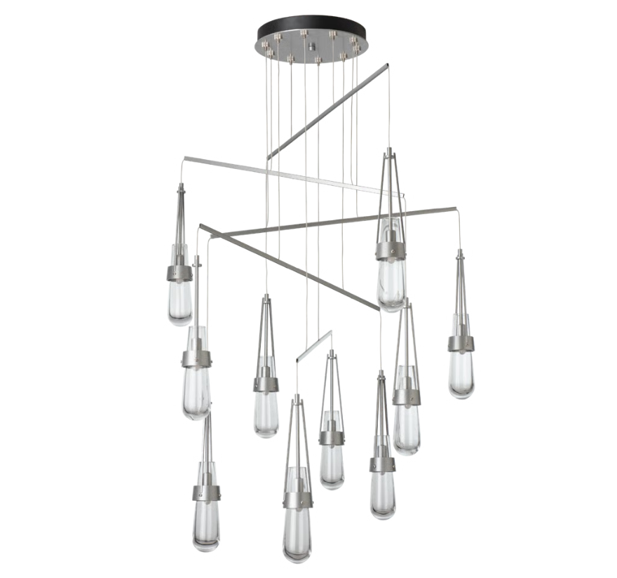 Link 10-Light Clear Glass Mobile Pendant Chandelier