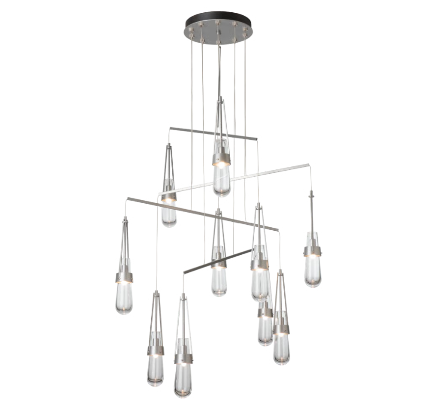 Link 10-Light Clear Glass Mobile Pendant Chandelier