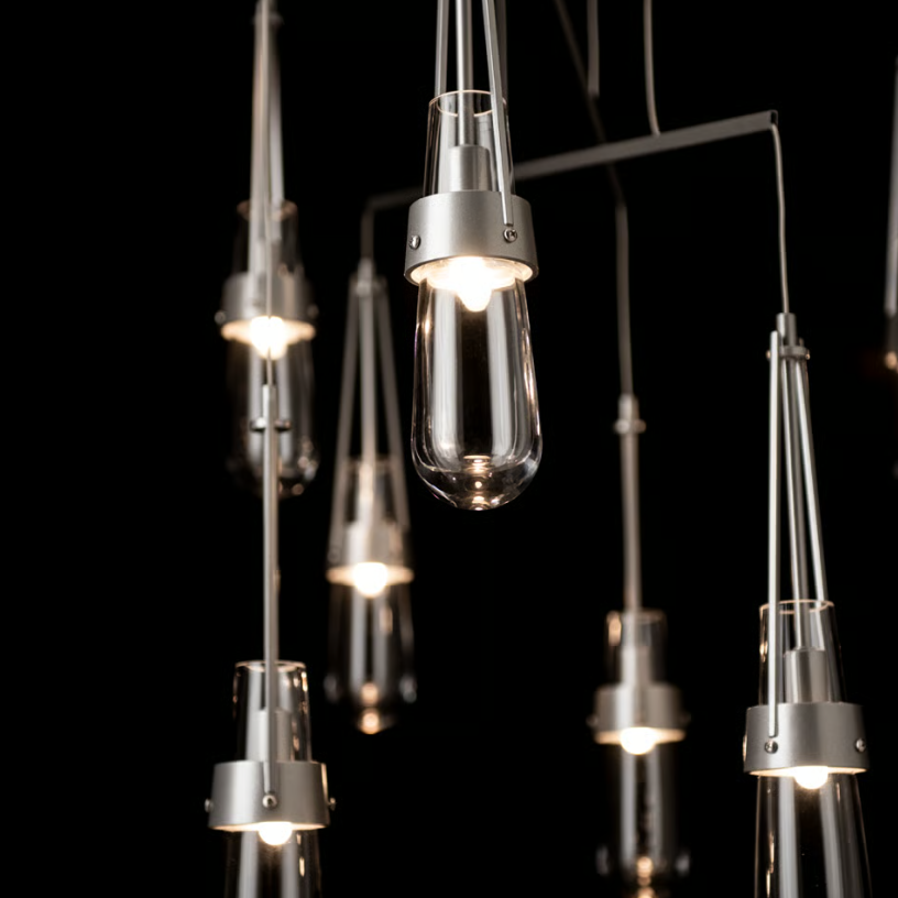 Link 10-Light Clear Glass Mobile Pendant Chandelier
