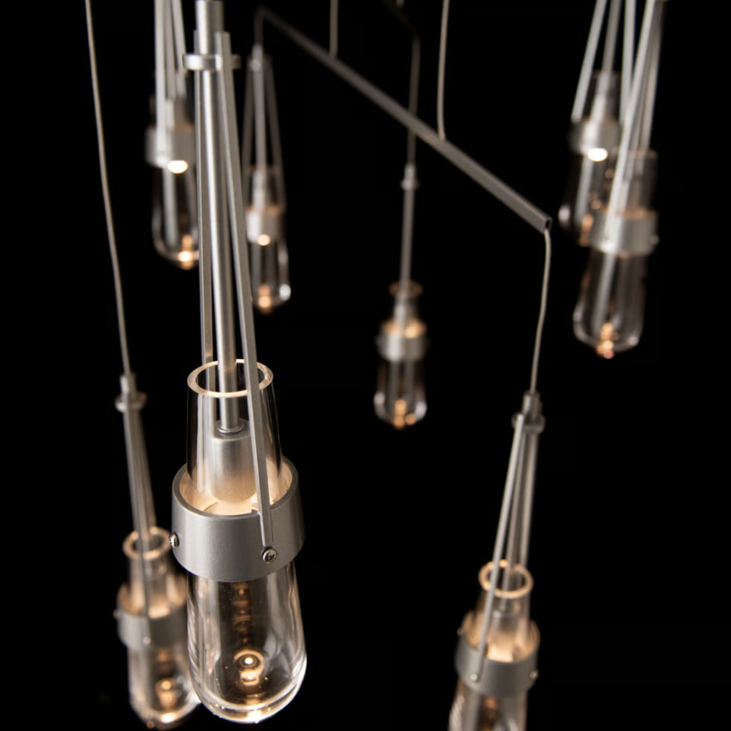 Link 10-Light Clear Glass Mobile Pendant Chandelier