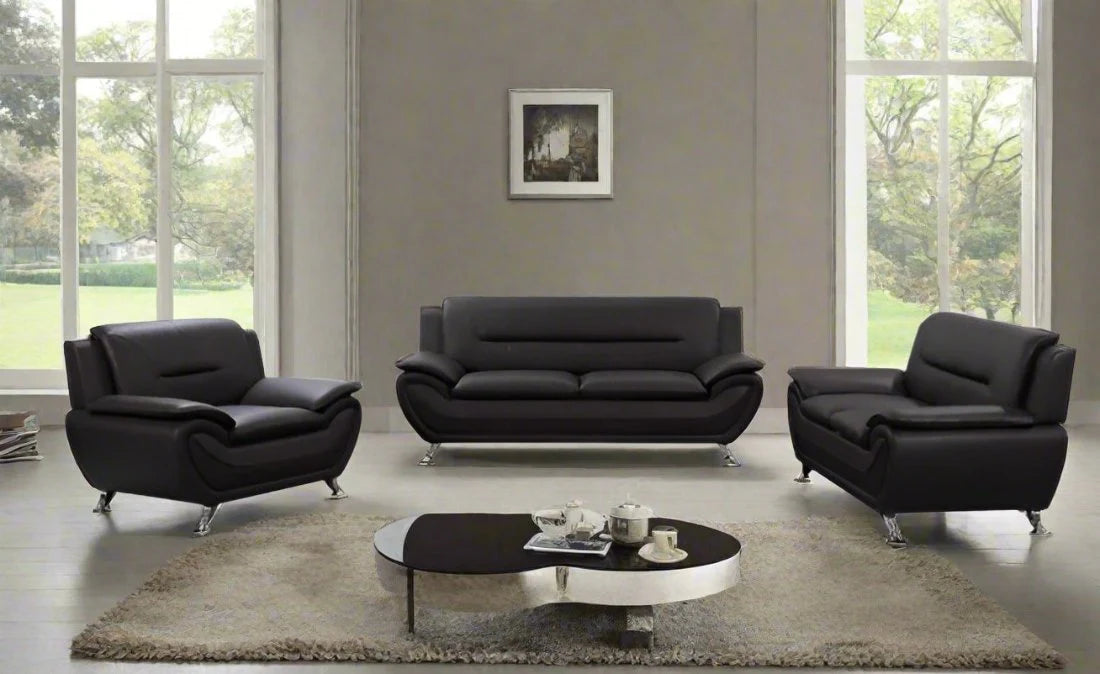 Modern PU Leather Sofa Set