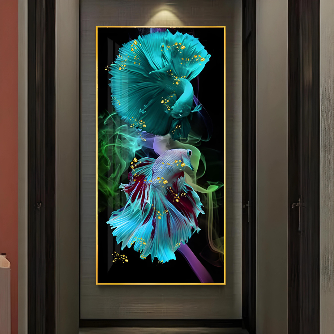 BETTA Fish Porcelain Crystal Wall Art