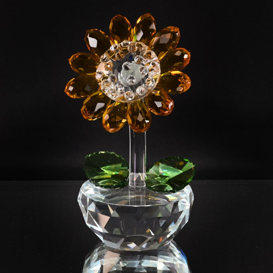 CRYSTAL SUNFLOWER Figurine Decoration