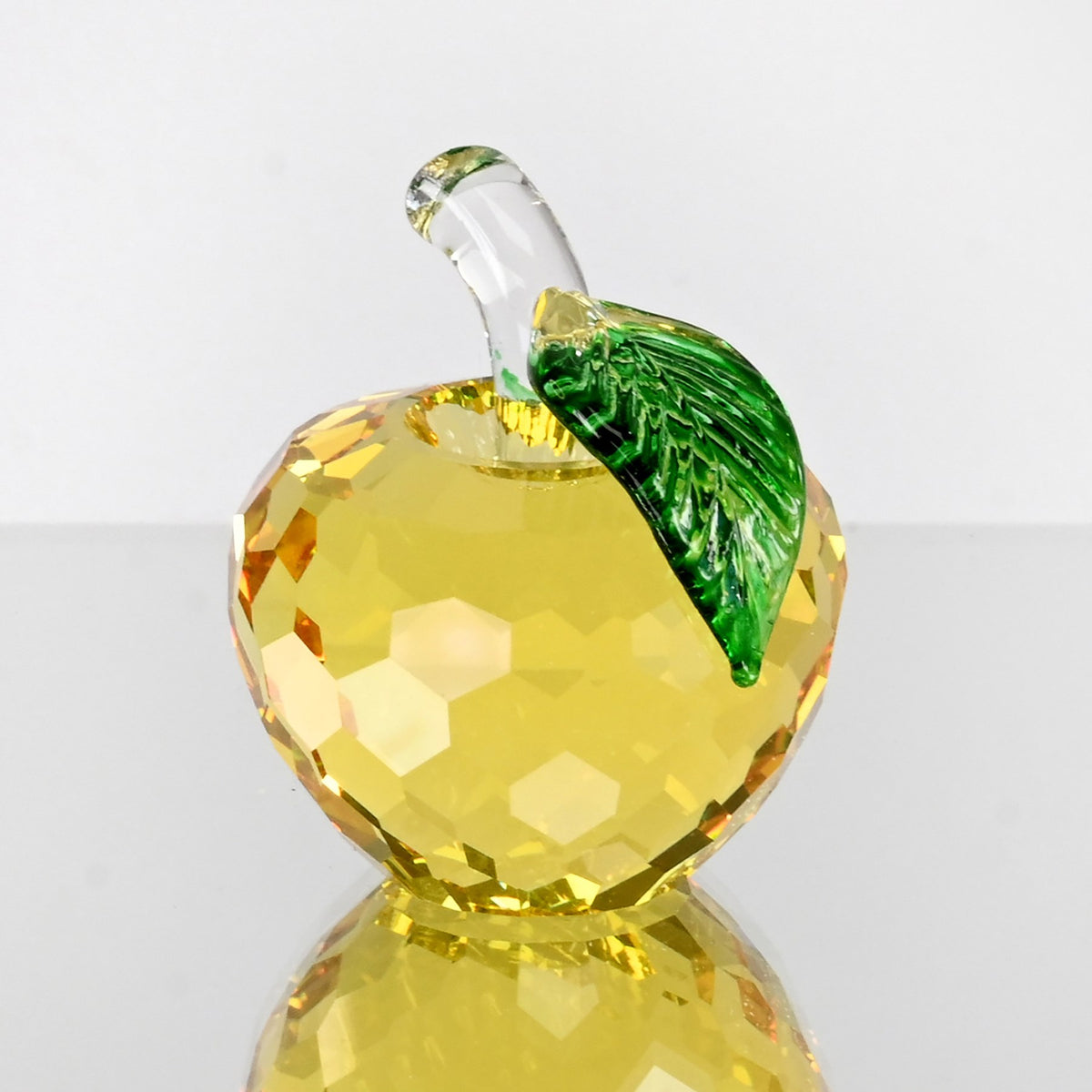 YELLOW CRYSTAL APPLE Figurine Decoration