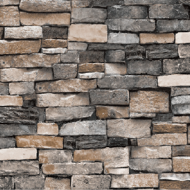 Gray Brick Pattern Waterproof Wallpaper