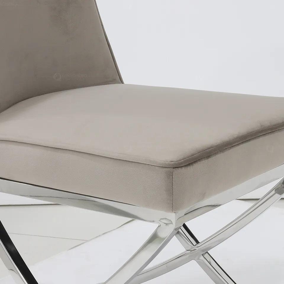 Alyssa Luxury Velvet Dining Chair with button back - Northern Interiors