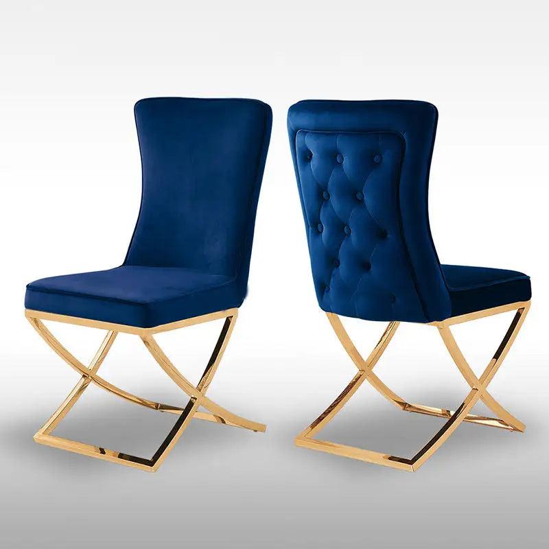 Alyssa Luxury Velvet Dining Chair with button back - Northern Interiors
