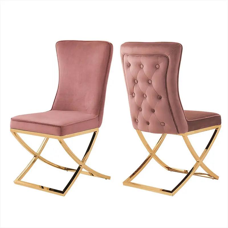 Alyssa Luxury Velvet Dining Chair with button back - Northern Interiors