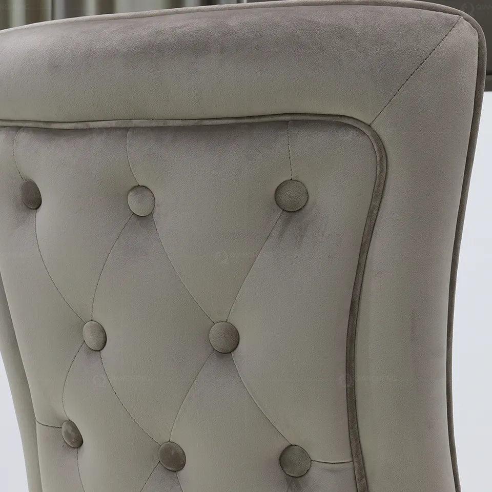 Alyssa Luxury Velvet Dining Chair with button back - Northern Interiors