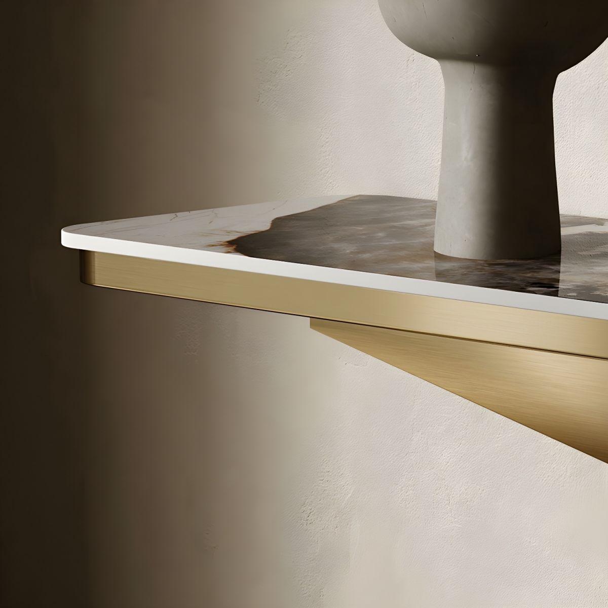 Arkelis Gold Stainless steel Marble Top Console Table - Northern Interiors