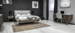 Aura Writing Compact Desk with Italian Carrara Marble Top - Northern Interiors