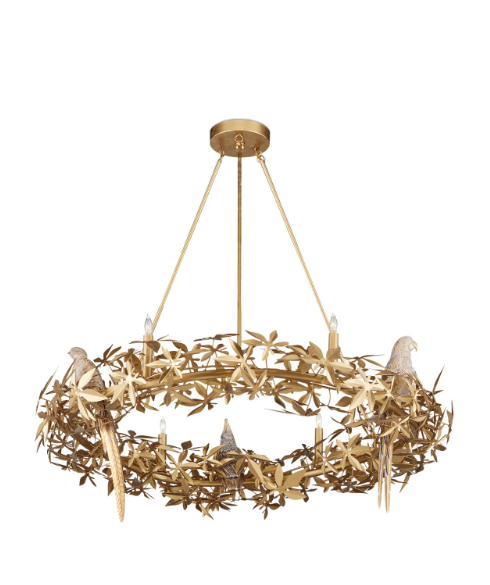 Aviary Gold Ring Chandelier