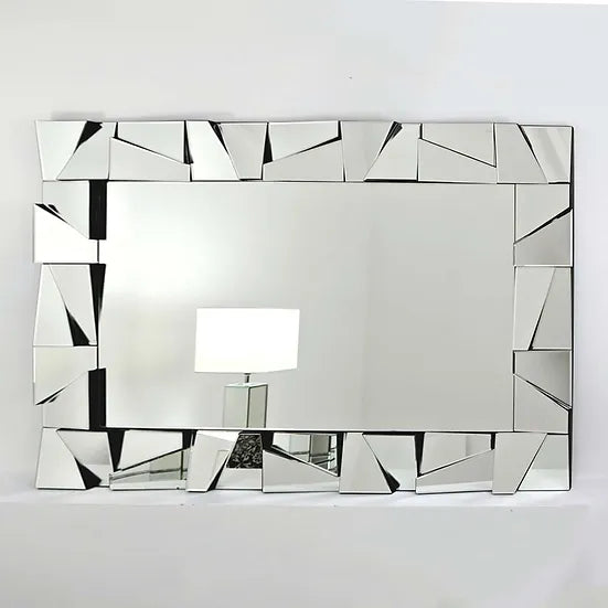 Modern Chrome Rectangular Decorative Mirror