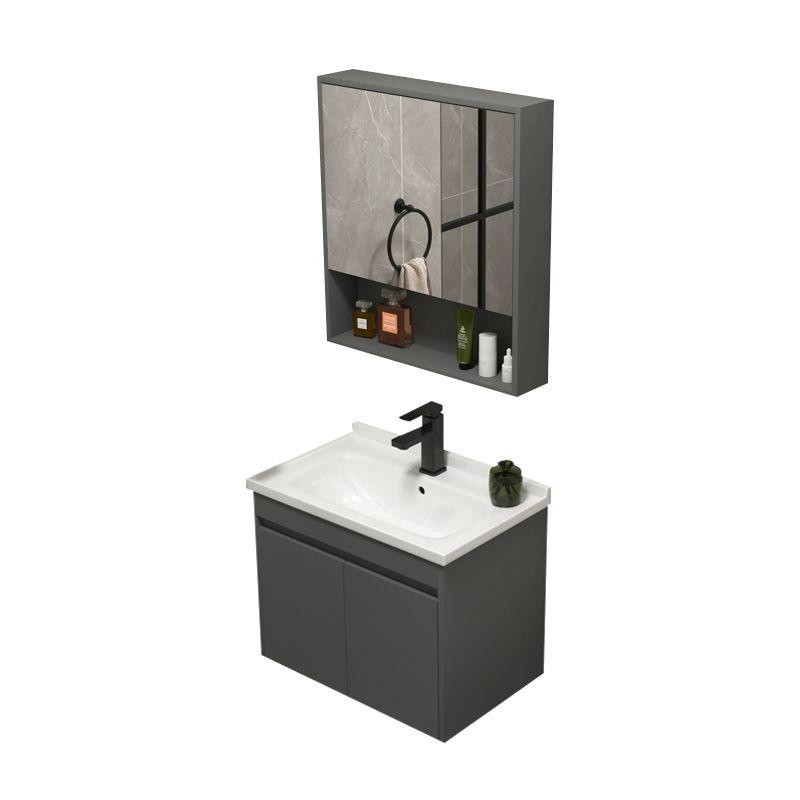 Black Modern Wall Mount Bathroom Vanity Set - Northern Interiors