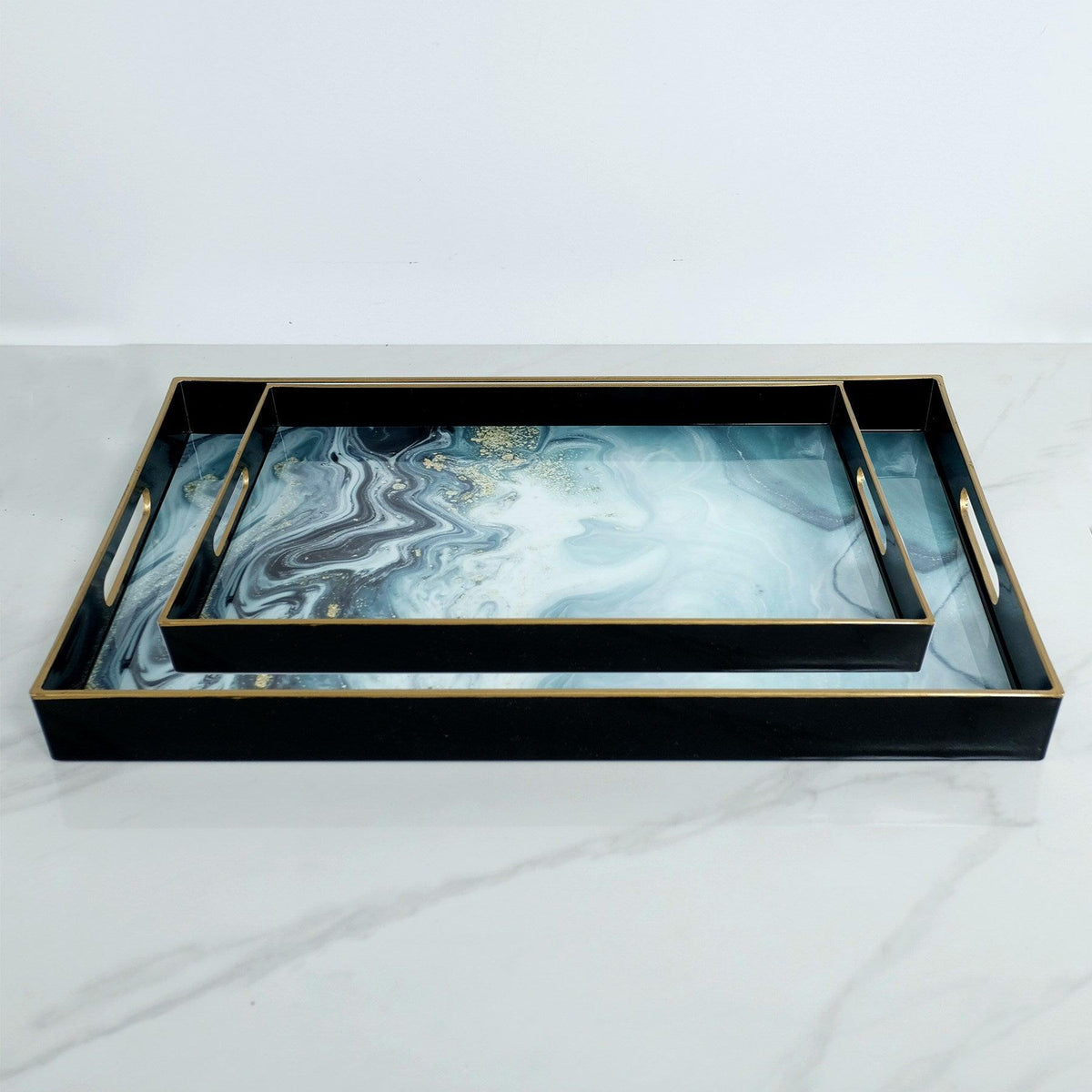 Black Ocean Mosaic Serving Tray - Northern Interiors