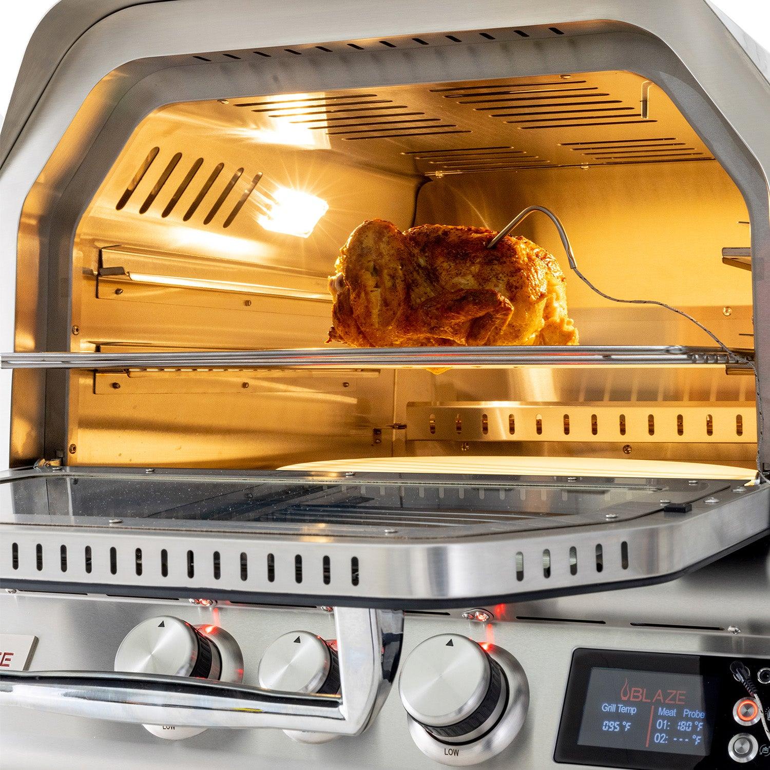 Blaze 26 Inch Propane Gas Outdoor Pizza Oven With Rotisserie