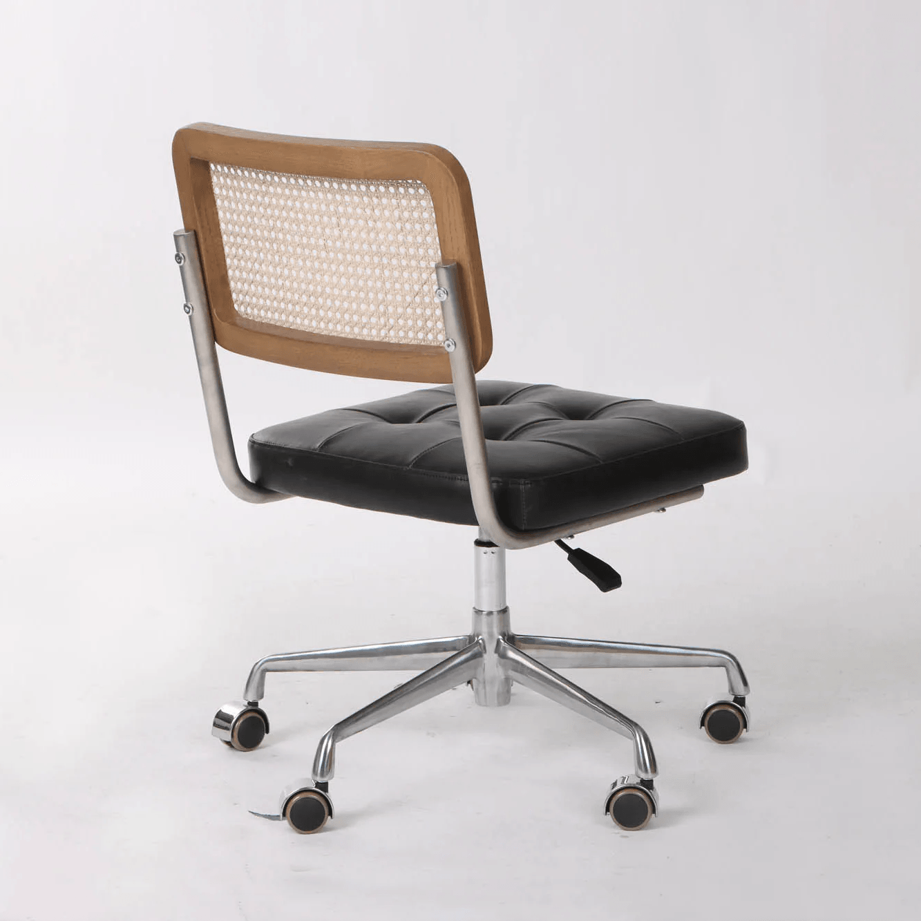 Cane back Leather Office Chair - Northern Interiors
