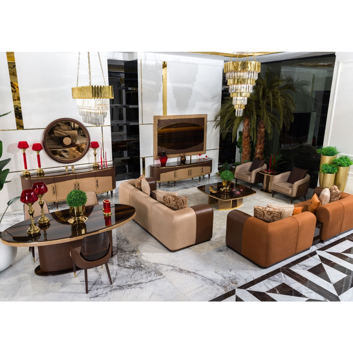Channel Sofa Set