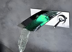 FYEER Wall-mount LED Hydro Powered Bathroom Vanity Faucet